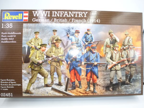 Revell 1:32 Bulk pack WW I Infantry German / British / French (1914)