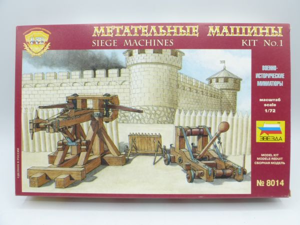 Zvezda 1:72 Siege Machines, No. 8014 - orig. packaging, parts on casting