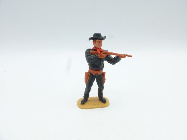 Timpo Toys Cowboy 3. Version (großer Kopf) stehend, schwarz