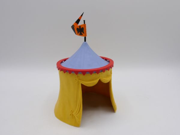 Timpo Toys Knight's tent yellow/light blue, red border