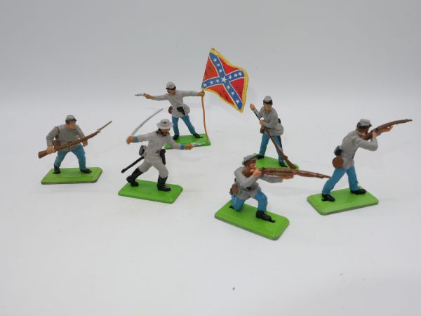 Britains Deetail Set of Southerners on foot 1st version (6 figures)