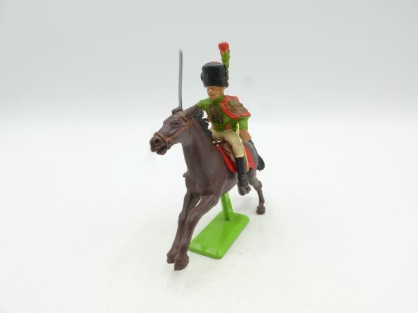 Britains Deetail Waterloo soldier on horseback, sabre high - great uniform