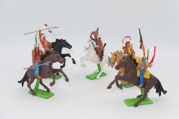 Britains Deetail Gruppe Indianer zu Pferd (5 Figuren)