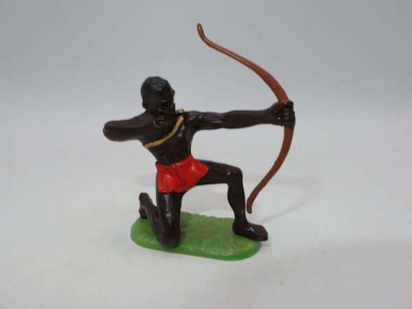 Elastolin 7 cm Afrikanische Großwildjagd: Afrikaner kniend mit Bogen, Nr. 8206