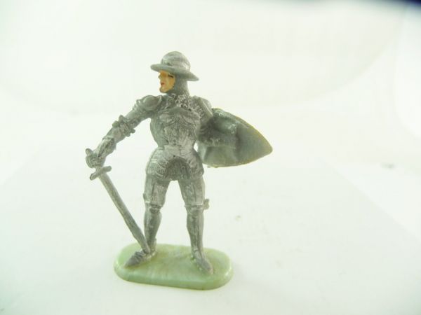 Elastolin 4 cm Knight standing, No. 8934 - rare figure, on base of nacre