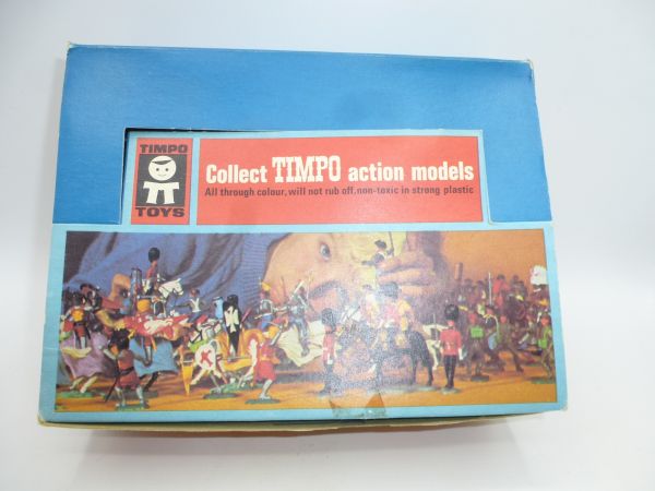 Timpo Toys Schüttbox mit 6 reitenden schwarzen Rittern - tolle Farbkombi