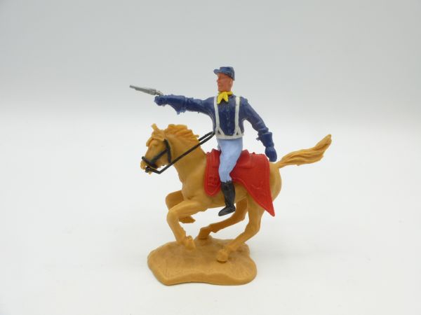 Timpo Toys Union Army soldier 2nd version riding, firing pistol