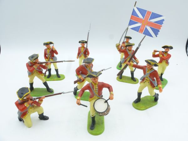 Elastolin 7 cm Great set British Grenadiers (10 figures) - in original box