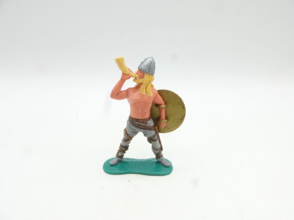 Timpo Toys Viking, horn blower standing (blond hair)