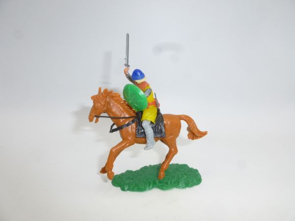 Elastolin 5,4 cm Norman riding with sword + shield