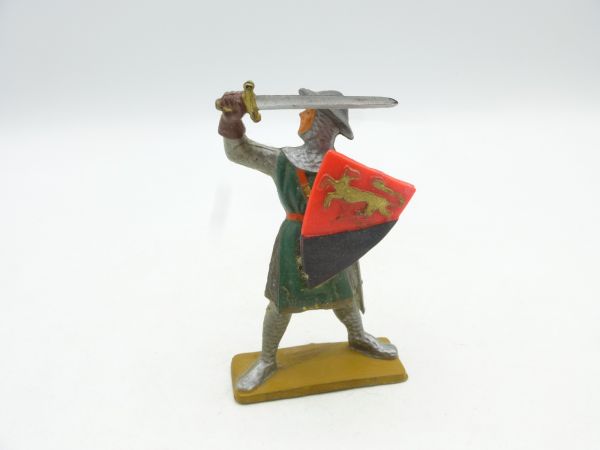 Starlux Ritter mit Schwert + Schild - frühe Figur, bespielt