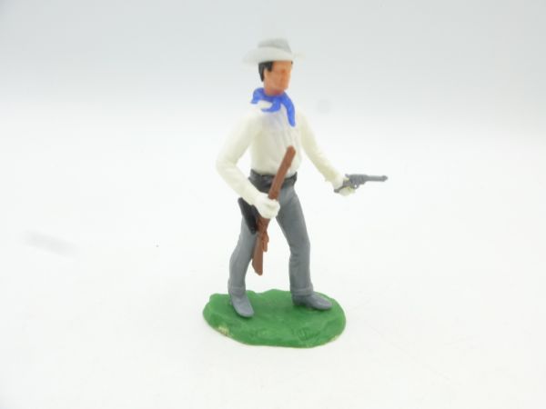 Elastolin 5,4 cm Cowboy stehend mit Gewehr + Pistole