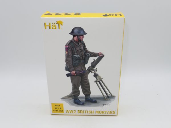 HäT 1:72 WW 2 British Mortars, No. 8227 - orig. packaging, on cast