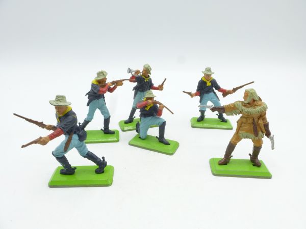 Britains Deetail Group 7. Cavalry soldiers on foot (6 figures)