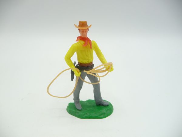 Elastolin 5,4 cm Cowboy stehend mit Lasso + Pistole