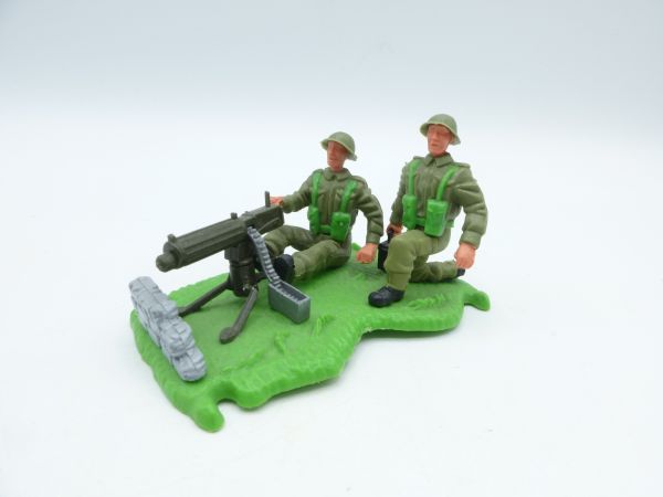 Timpo Toys MG-Stellung, Minidiorama mit Engländern