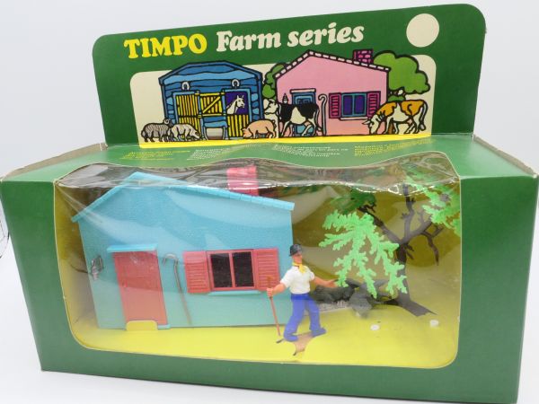 Timpo Toys Farm Series: Shepherds Cottage, ref. No. 164 - in blister box