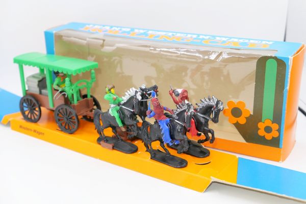 W. Germany / Jean Western carriage, 4-horse - orig. packaging (old box)