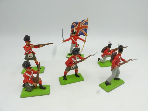 Britains Deetail Waterloo, set of English soldiers (6 figures)
