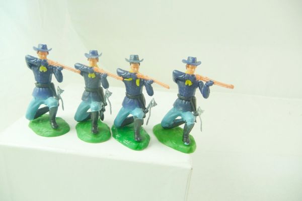 Elastolin 5,4 cm 5 Union Army soldiers firing with rifle - modification, great figures