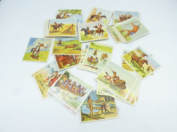 Collectible pictures (approx. 100 pieces) with Wild West motifs