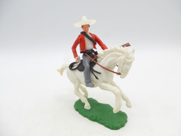 Elastolin 5,4 cm Mexican riding with rifle + pistol