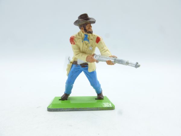 Britains Deetail Sheriff variant standing, shooting rifle from hip