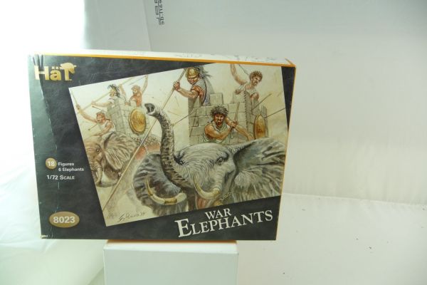 HäT 1:72 War Elephants, No. 8023 - orig. packaging, figures on cast