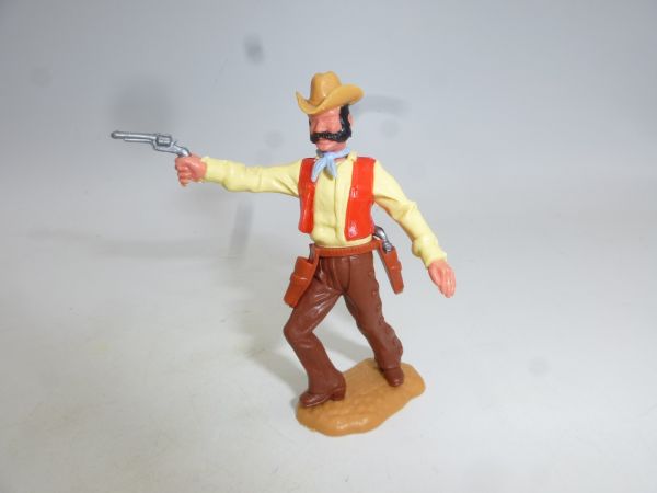 Timpo Toys Cowboy 3rd version (big head) standing shooting pistol