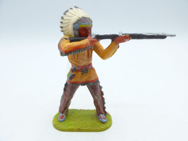 Elastolin 7 cm (damaged) Indian standing shooting, No. 6840, painting 2