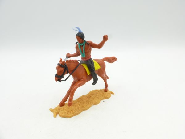 Timpo Toys Indian 3rd version riding with knife from the side