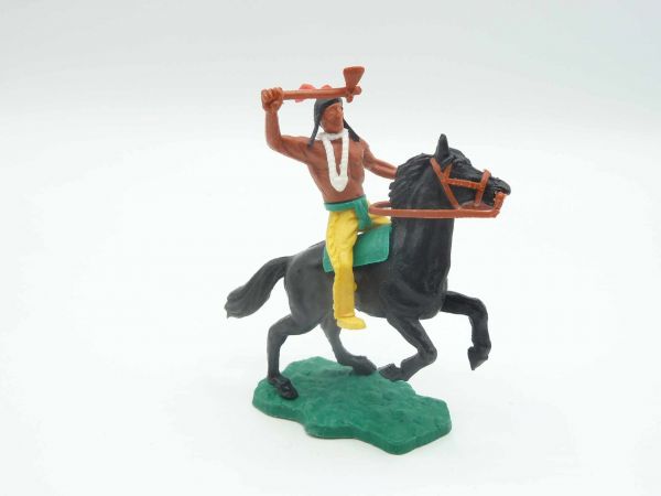 Timpo Toys Indian 2nd version riding, lunging with tomahawk from above