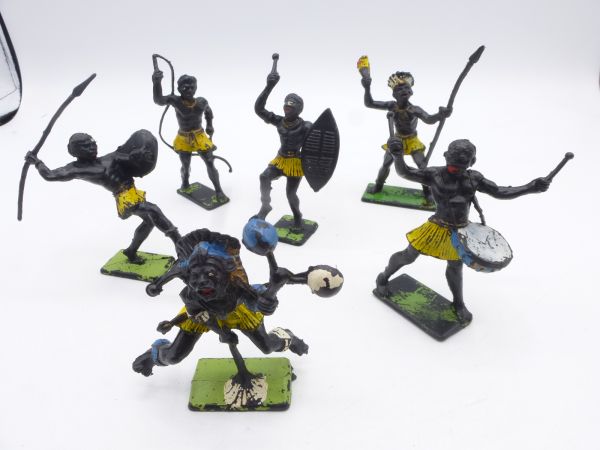 Crescent Toys Seltenes Set Afrikaner (6 Figuren) - bespielt
