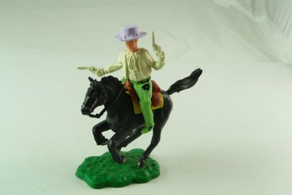 Timpo Toys Cowboy 1. Version reitend, Unterteil neongrün