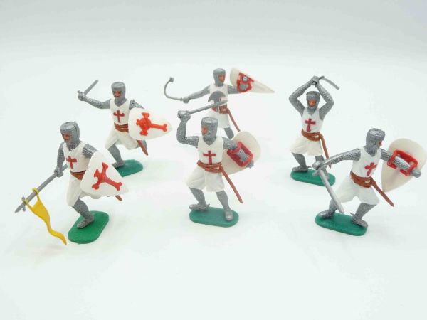 Timpo Toys 6 crusaders 1st version on foot (complete set)