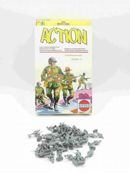 A-Toys 1:72 Modern Soviet Elite Force, No. 1240 - orig. packaging, figures loose, complete