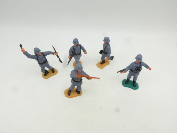 Timpo Toys Gruppe deutsche Soldaten (5 Figuren), große Köpfe