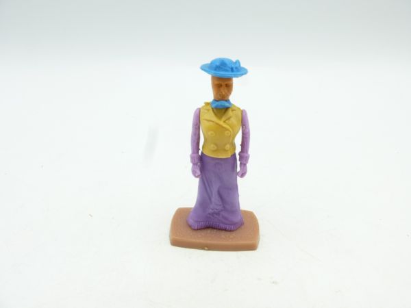 Plasty Bürgerin mit lila Rock + blauem Hut