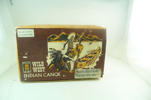 Timpo Toys Leerbox für Trapper Canoe - seltene Box, tolle seltene Aufkleber