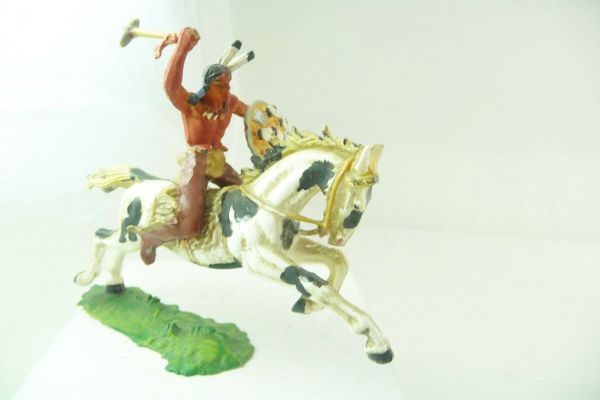 Modification 7 cm Indian riding with stone axe on Mustang - great modification