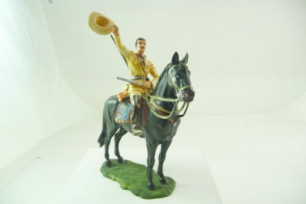 Elastolin 7 cm Old Shatterhand on horseback, No. 7550, painting 2 - horse painting 2 as well