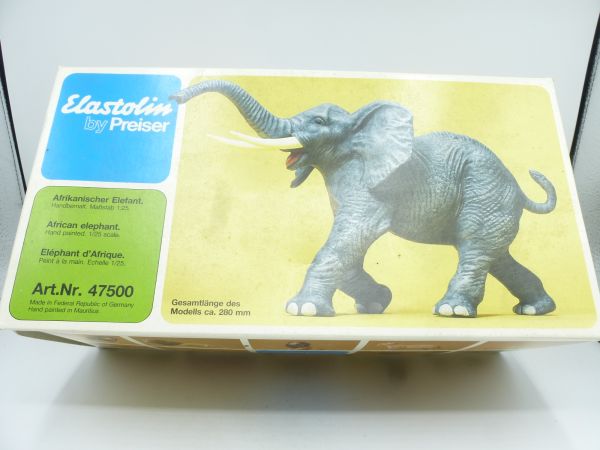 Preiser 1:25 African Elephant, No. 47500 - orig. packaging