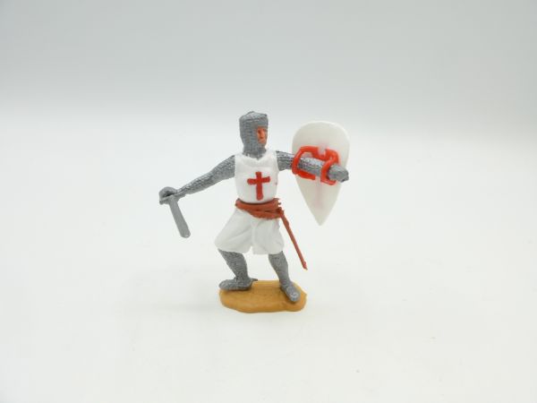 Timpo Toys Kreuzritter 1. Version stehend mit Schwert zustechend