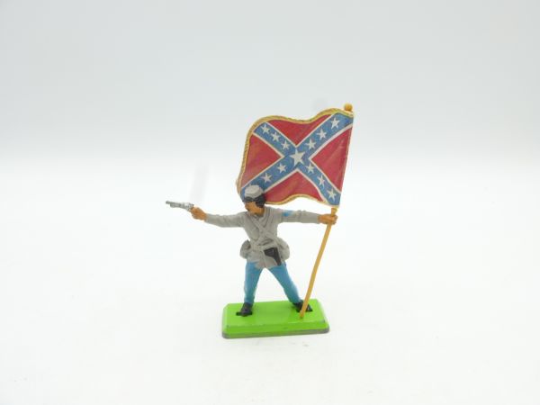 Britains Deetail Southerner standing with pistol + flag