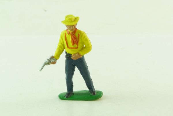 Timpo Toys Cowboy, Pistole nach unten haltend, 1. Version - frühe Figur