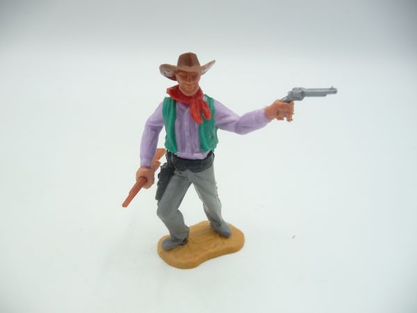 Timpo Toys Cowboy 2. Version stehend mit Pistole + Gewehr