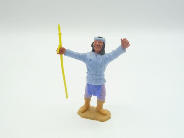Timpo Toys Apache stehend hellblau mit Speer