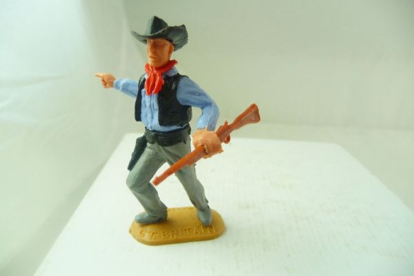 Timpo Toys Cowboy 2. Version mit Gewehr, Arm zeigend