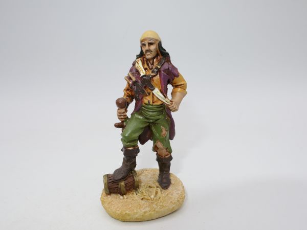 Pirate captain, purple (total height incl. base 7 cm)
