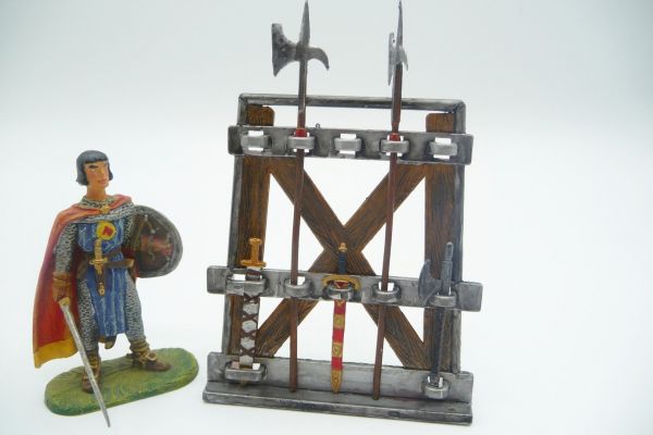 Modification 7 cm Great weapon stand with medieval weapons - without figure
